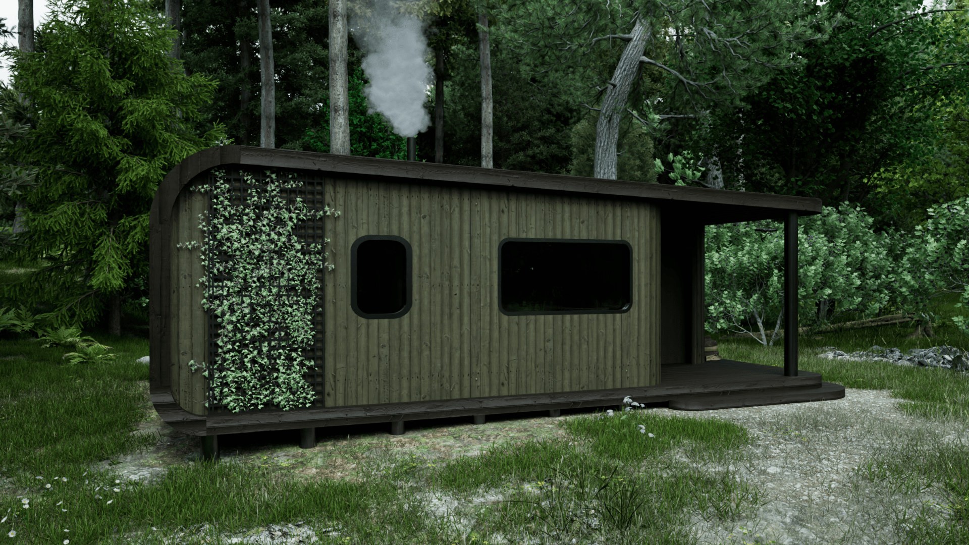 Cabin in woods Cabin in woods